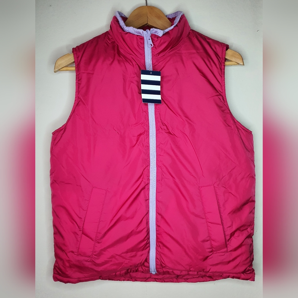 Lands' End Reversible Down Vest Kids 18-20 XL NWT